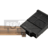 Action Army Muzzle Velocity (0.20g): approx. 295 fps (0.80 Joule) The mentioned value has been measured by ourselves and will be frequently remeasured. Variations of +/- 10% or more are possible. Hop-Up: Adjustable Shooting Mode: Single shot (reload after every shot) Magazine capacity: 50 rds Length: 1075 mm Inner barrel length: 430 mm Thread: 14mm CW Caliber: 6mm ABS body Top-rail to mounts scopes and accessories Power: 300 FPS VSR-10 compatible Adjustable cheek rest Adjustable trigger pull Adjustable hop-up 90° trigger Dummy mag to store your mag